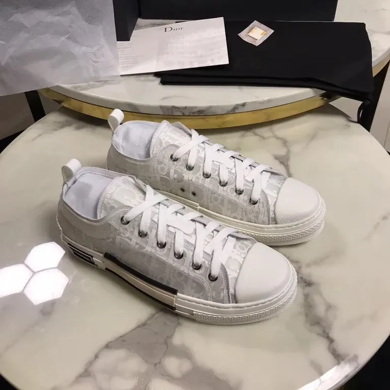 View 4 of White Dior-Detail Platform Sneakers: Luxe Comfort & Couture Flair