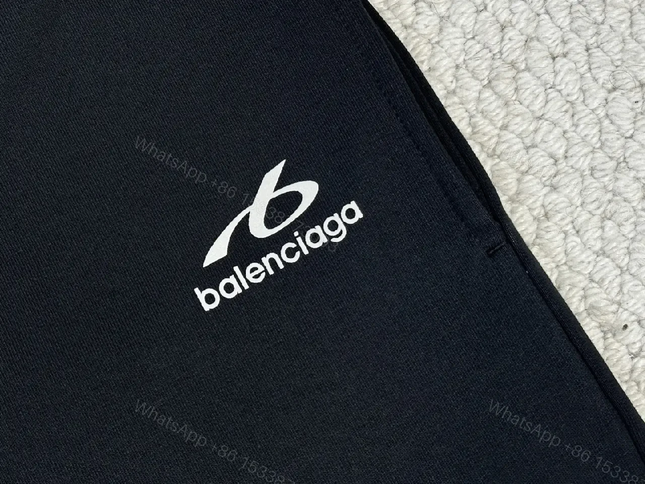 View 7 of Black Nylon / Balenciaga Logo / Sporty / Elastic Waistband / Shorts