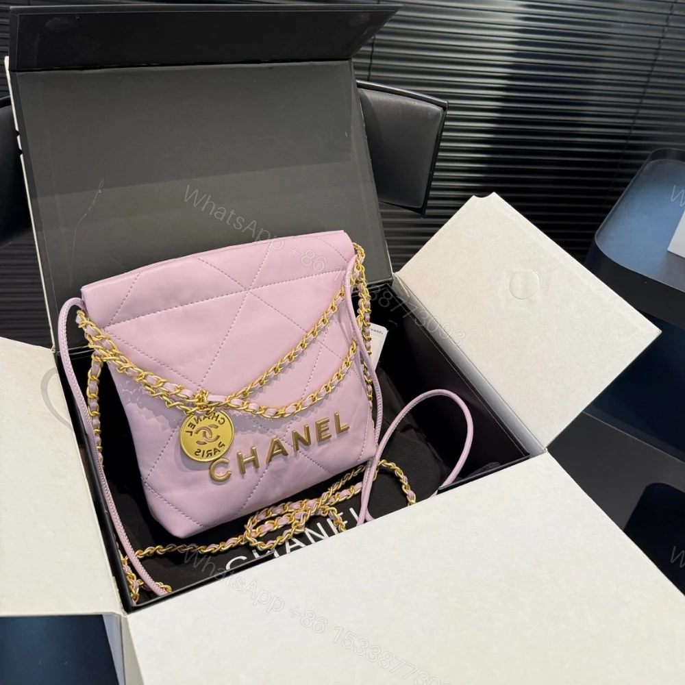 View 2 of Chanel 22 Mini Handbag Purple 23Cm
