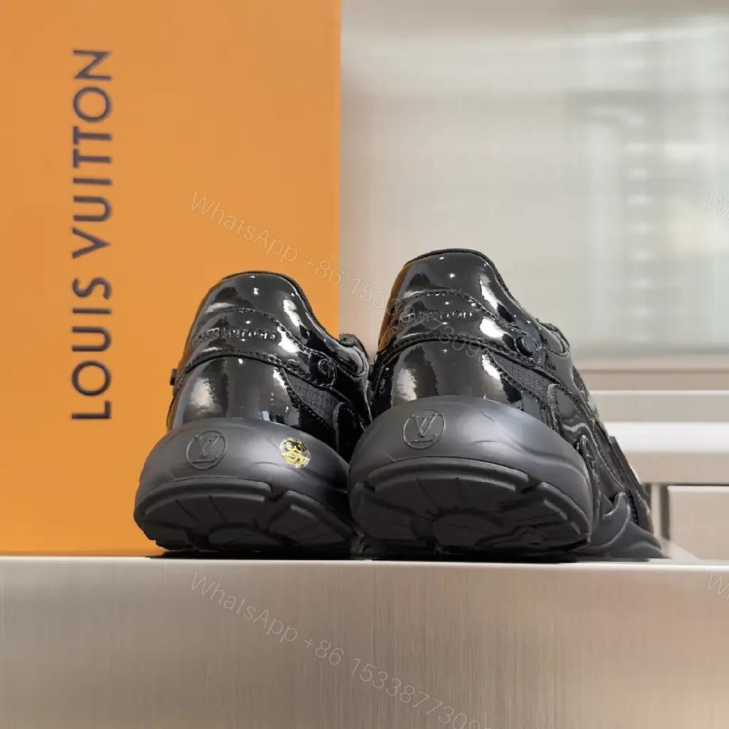 View 5 of Black Patent & Matte Textured High-Tops: Everyday Luxury Sneaker