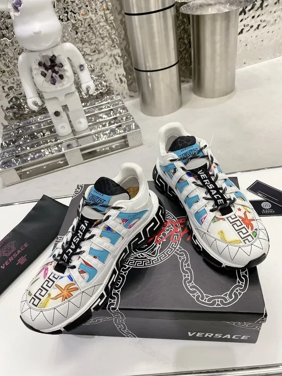 Graphic-Texture Versace Sneaker: Bold Details, All-Day Confidence — view 1