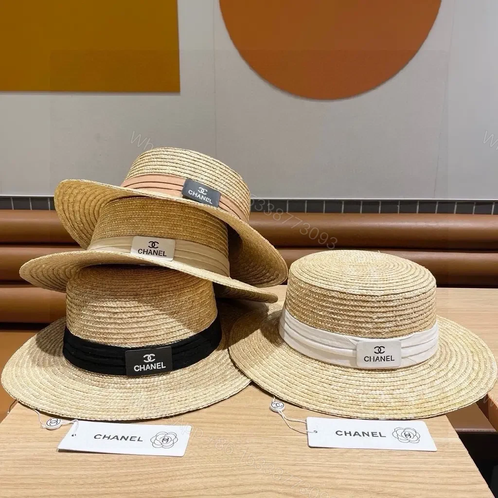 View 10 of Sun-Kissed Stripes Straw Hat: Premium, CHANEL-Inspired Flair