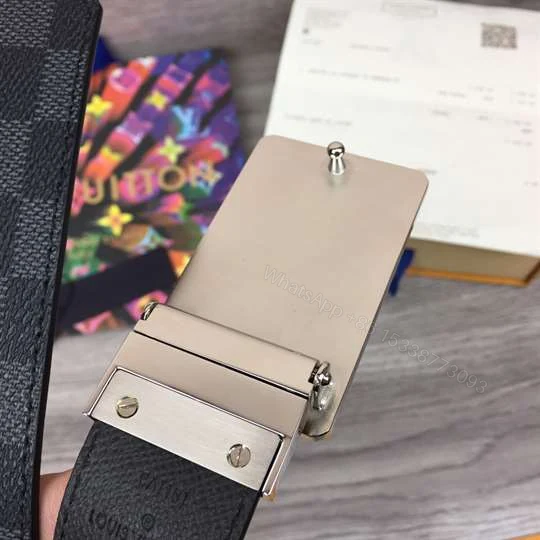 View 3 of LOUIS VUITTON INVENTEUR DAMIER EBENE/GRAPHITE BELT – B158