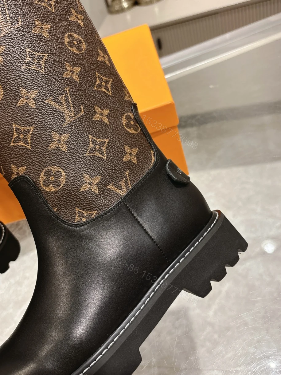 View 6 of LOUIS VUITTON ASPEN PLATFORM ANKLE BOOT MONOGRAM BROWN