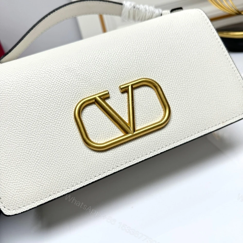 View 4 of VALENTINO GARAVANI VLOGO SIGNATURE GRAINY WALLET WITH WHITE BLACK 22CM