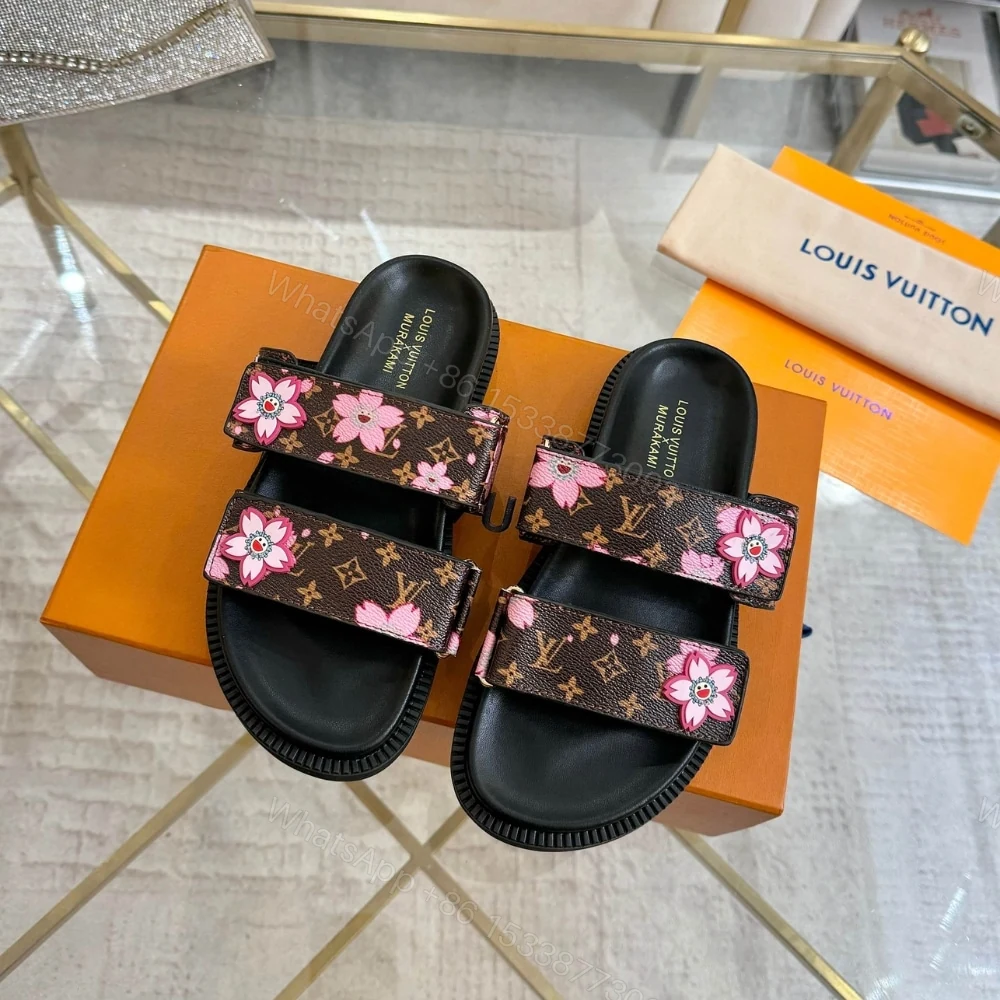 View 2 of LOUIS VUITTON X MURAKAMI LV SUNSET FLAT COMFORT MULE SAKURA BROWN 1AGVYY