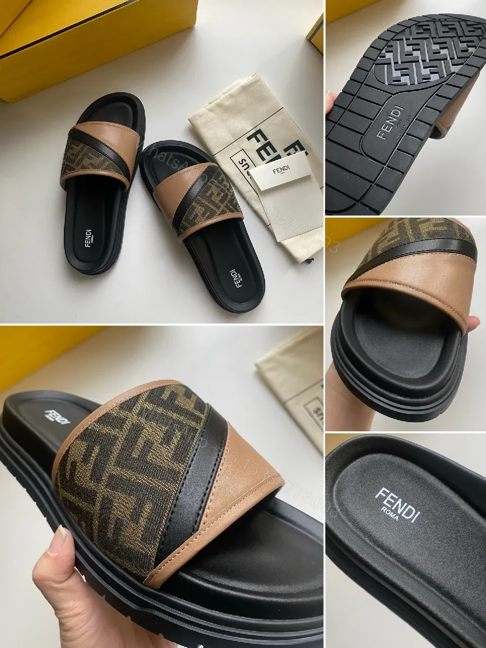 View 5 of Monogram Canvas Slide Sandals: Modern Comfort & Luxe Detailing