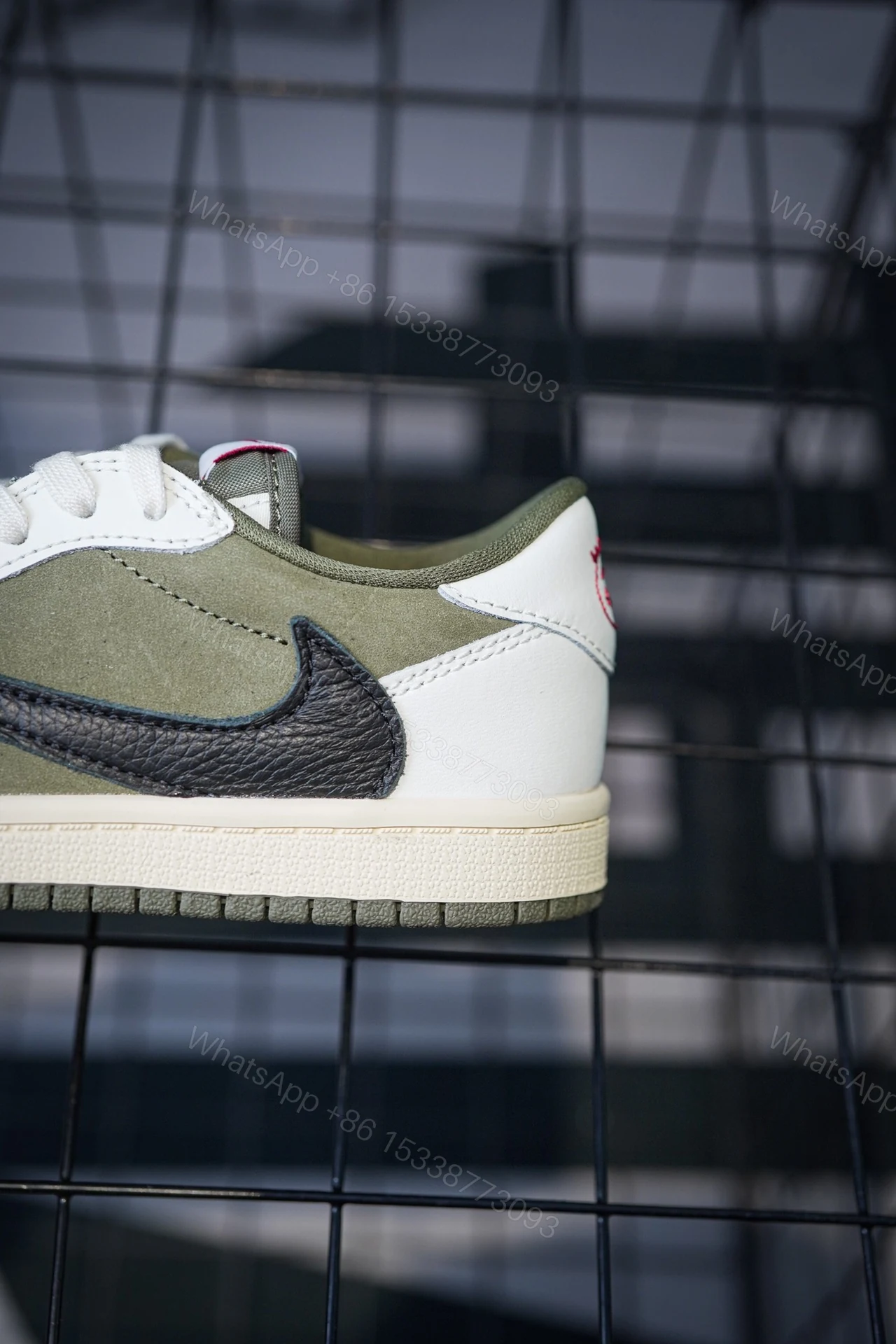 View 7 of Kid Shoes TS x Air Jordan 1 Low Olive