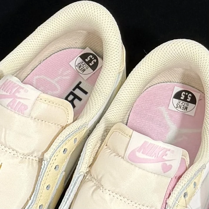 View 4 of Travis Scott x Air Jordan 1 Low Shy Pink Sail