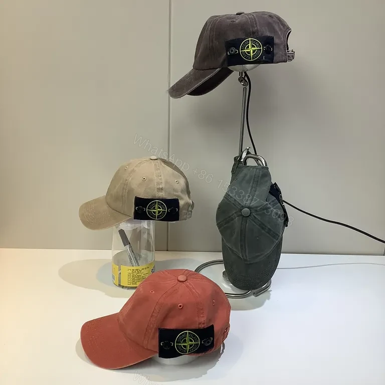 View 2 of Casual Chroma Coral Cap with Stone Island Patch Cap