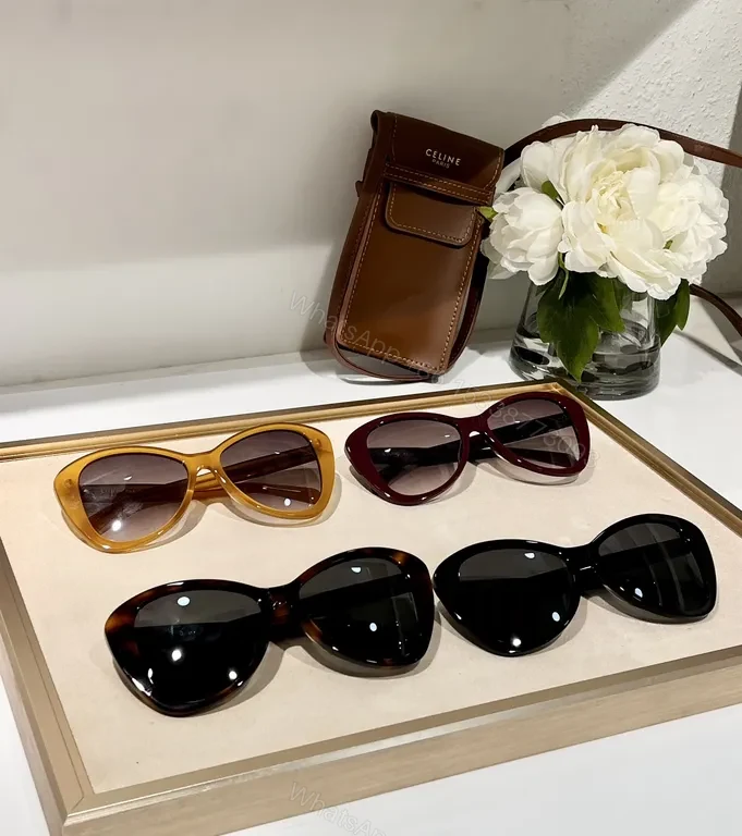 View 6 of Lux Burgundy Classic Sunglasses â€“ CELINE-Inspired, UT UV400