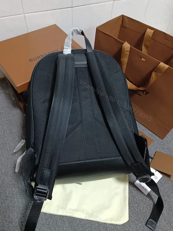 View 4 of Patterned Burberry Backpack: Elegant, Durable Everyday Carry