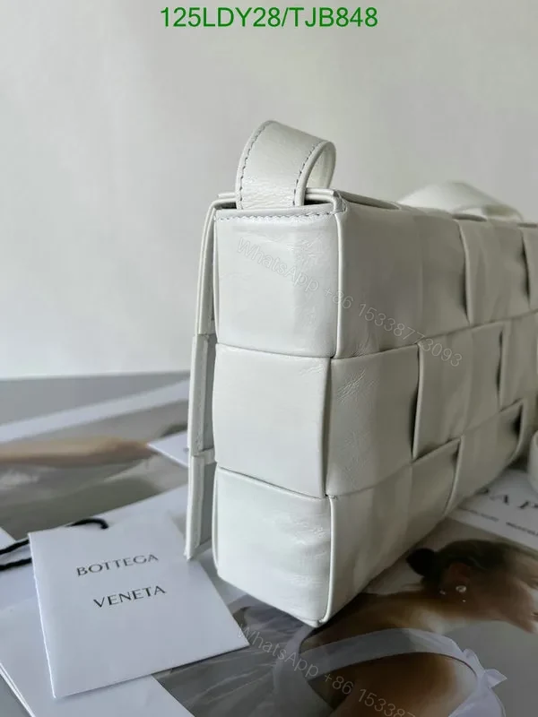View 6 of Bottega Veneta Premium Nappa Leather Intrecciato Weave Bag with Magnetic Fastening BV9101