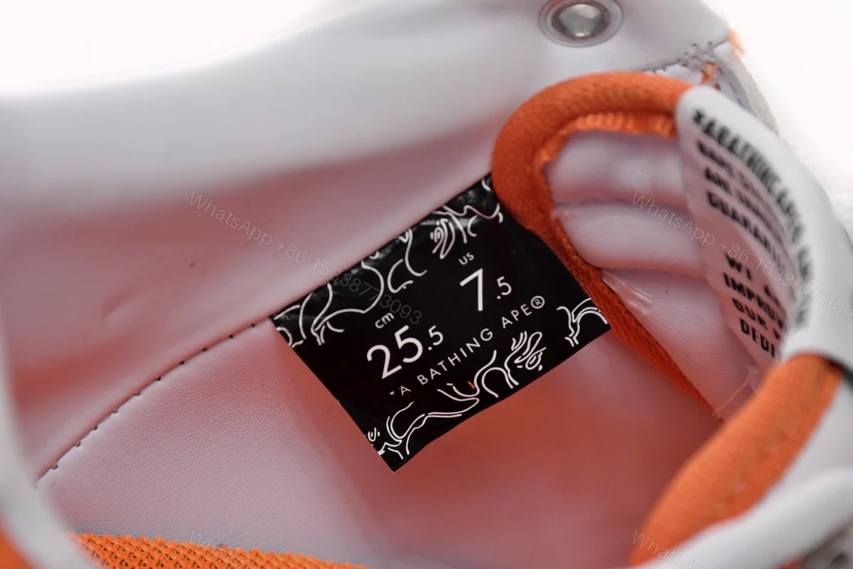 View 12 of Cheap Fake Bape Sta Low White Orange 1H70-191-001(BapeSta)