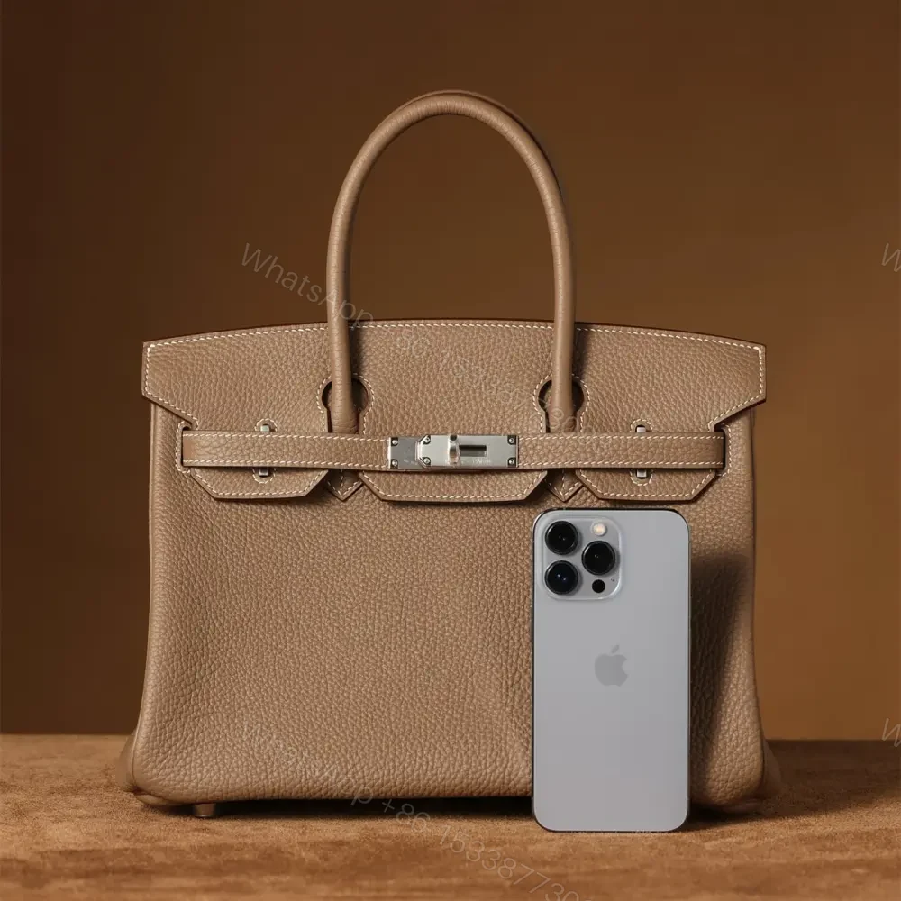View 3 of 高仿Hermes*Birkin30大象灰銀扣免檢版