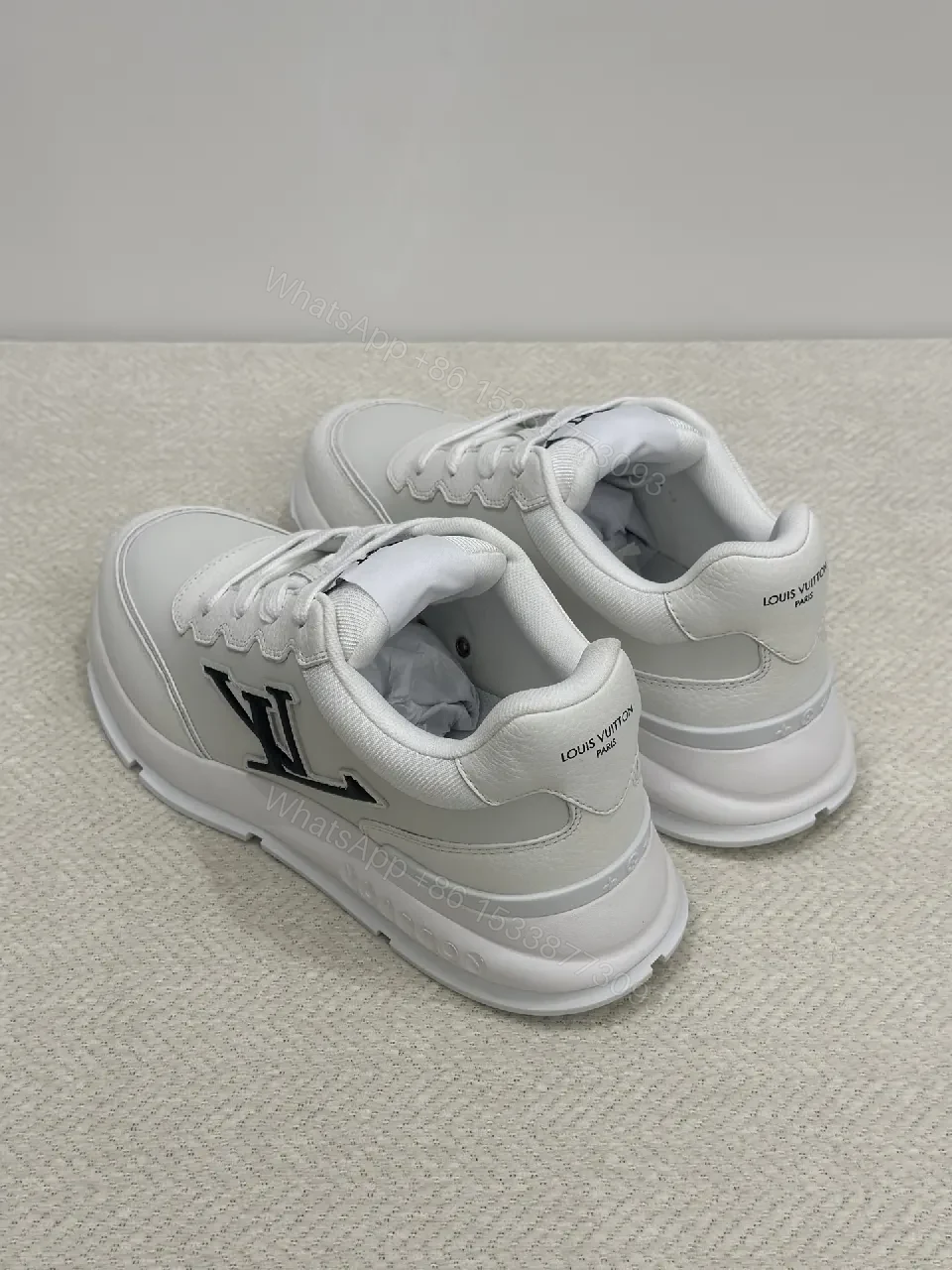 View 4 of White Leather Luxe Sneakers: Signature Accents, All-Day Comfort