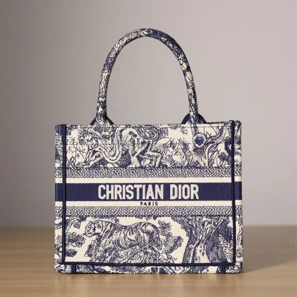 高仿Dior*BookTote系列藍色茹伊手袋S — view 1