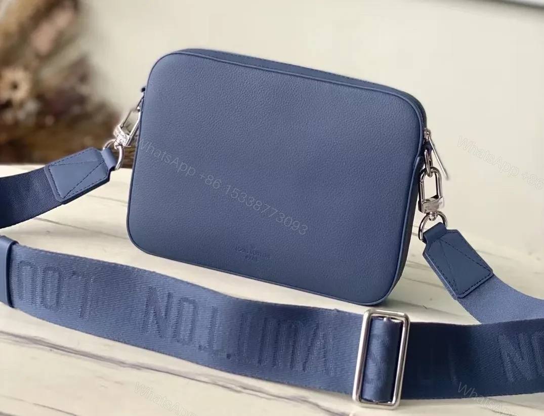 View 3 of Louis Vuitton LV Fastline Men Handbags Blue 23.5x18x7cm