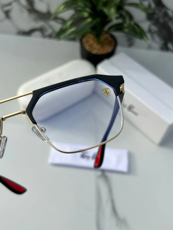 View 3 of Ray-Ban X Ferrari Aviator Black-Gold Blue