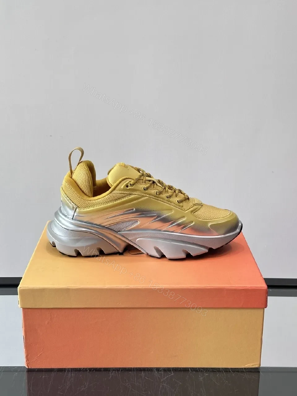 View 8 of Honey Knit Luxe Runner: Metallic Sole Sneaker
