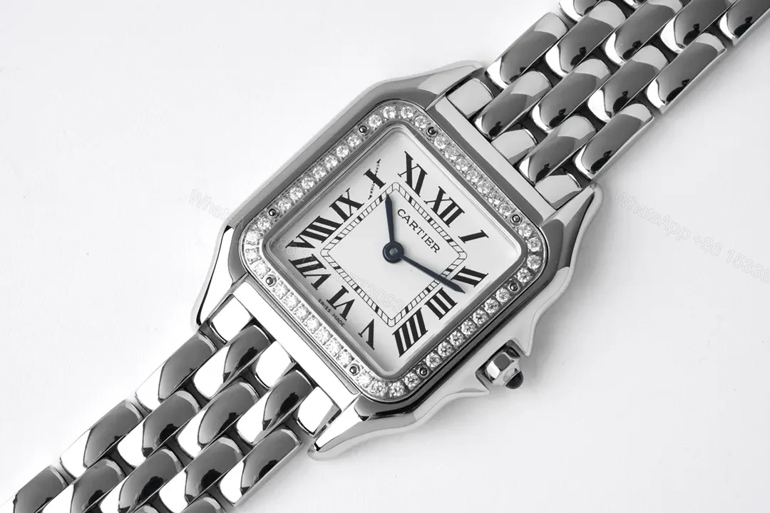 View 9 of V9 Factory Cartier Panthère de Cartier Silver Dial Stainless Steel Watch – 27x37mm