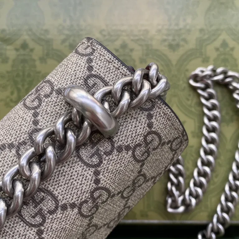 View 2 of Glam G GG Supreme Shoulder Bag - Red Suede Flap