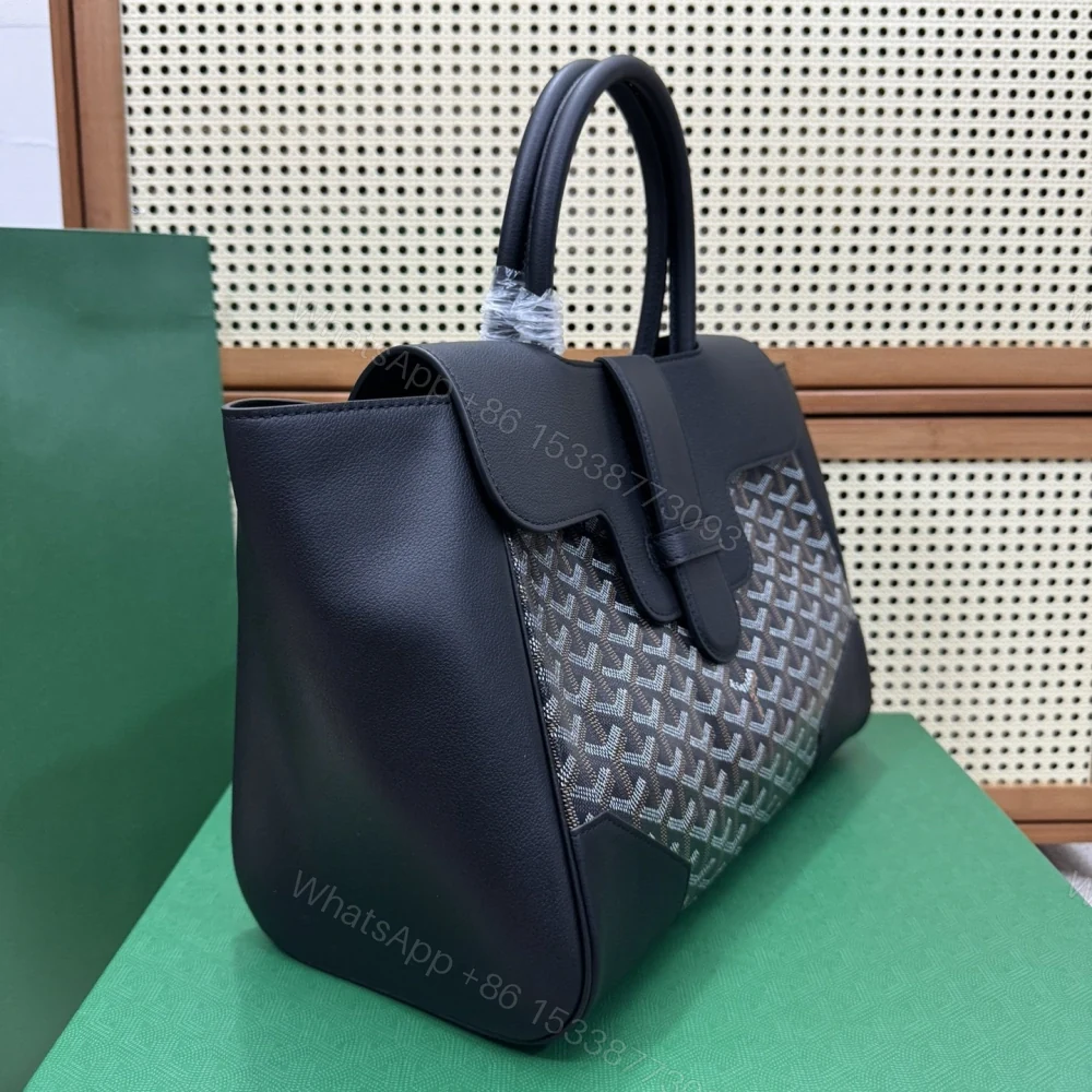 View 4 of 高仿Goyard*SAIGOC10手提托特包雙拼黑色大號免檢版