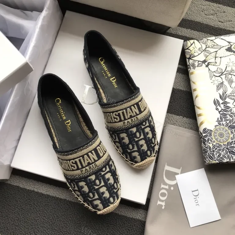 View 4 of Chic Monogram Dior Espadrille Slip-Ons: Everyday Luxury