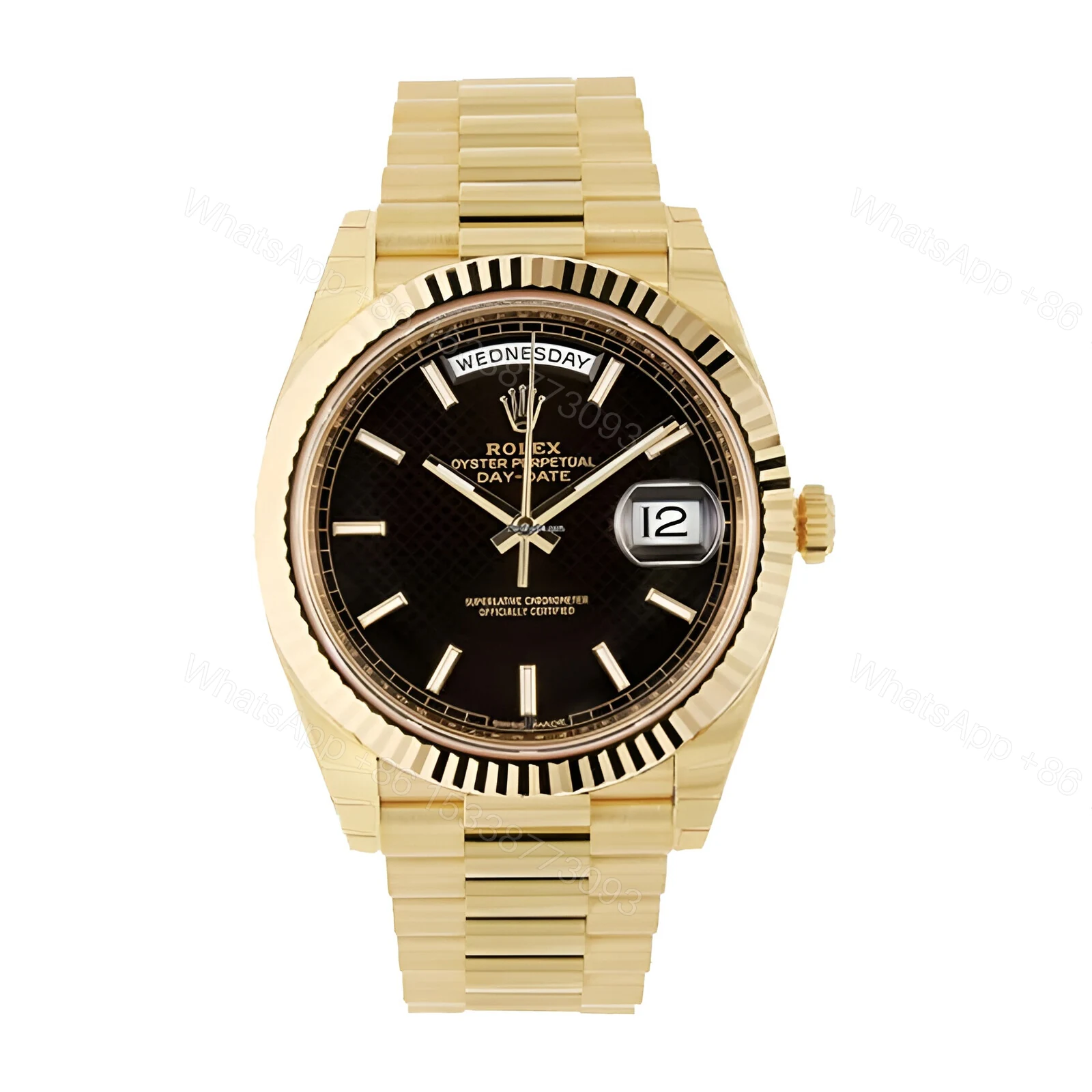 Rolex Day-Date Gold Black 228235 EW Replica — view 1