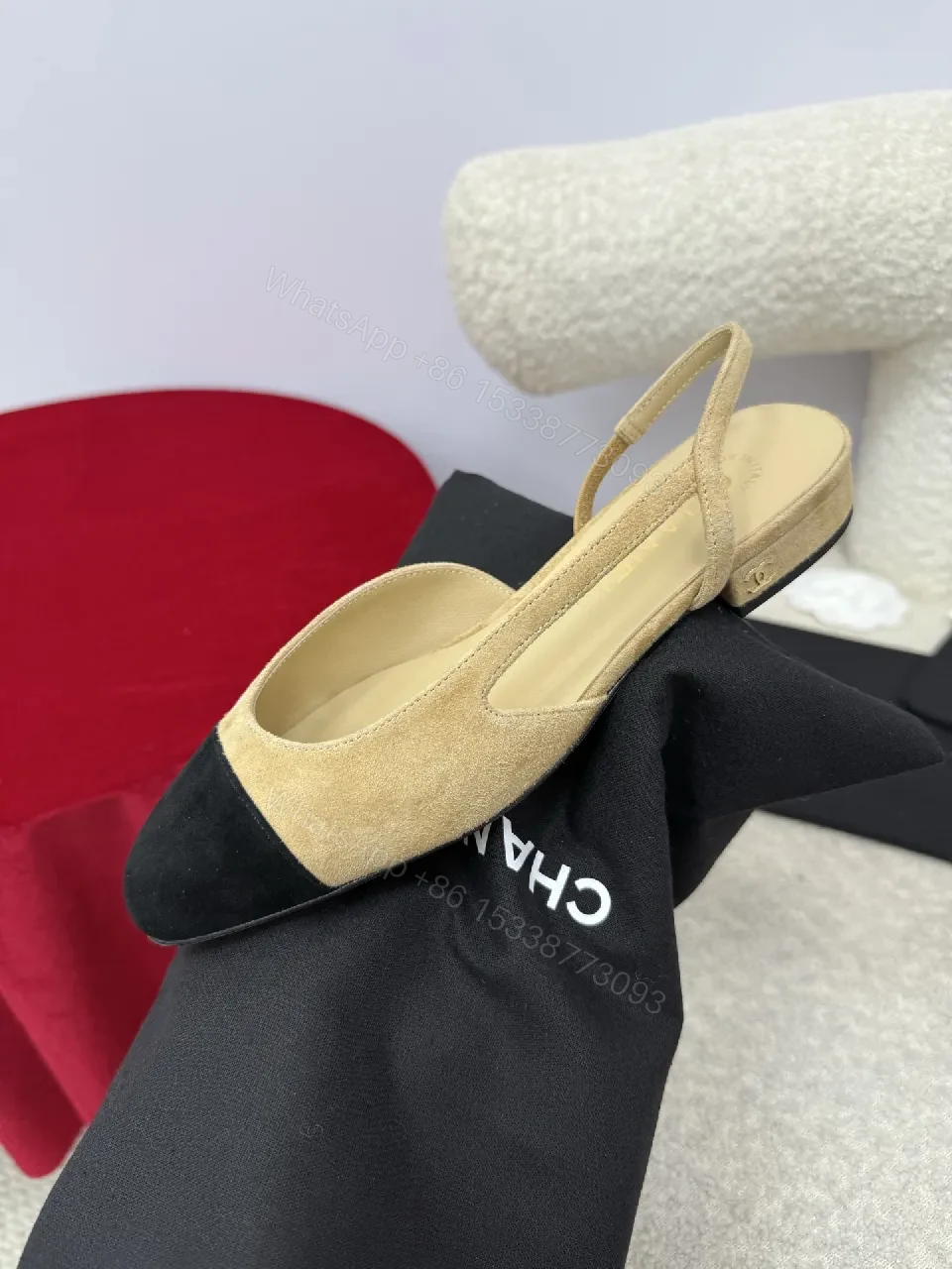 View 6 of Velvet Suede Slingback Flats: Luxe Pointed-Toe Comfort