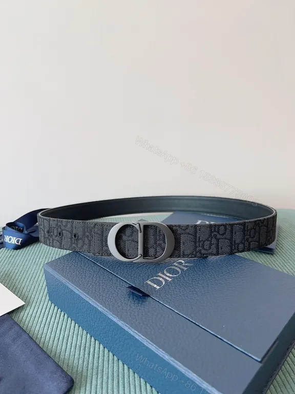 View 4 of Monogram Dior Belt: Subtle Luxury, Palladium Buckle, 2.5cm