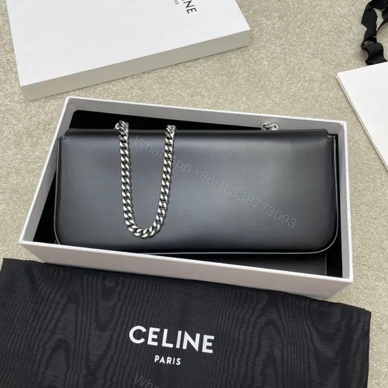 View 4 of Compact Luxe Crossbody Wallet Clutch - CELINE Leather