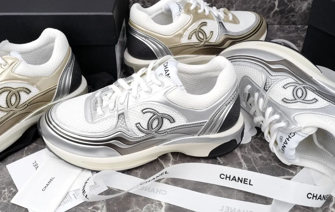 View 2 of Chic Metallic Luxe Sneakers: All-Day Comfort