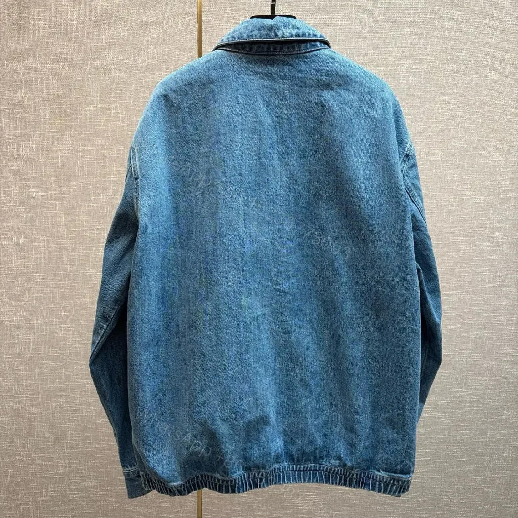 View 7 of Denim Zip Jacket — Subtle Luxury, Modern Texture, Premium Comfort