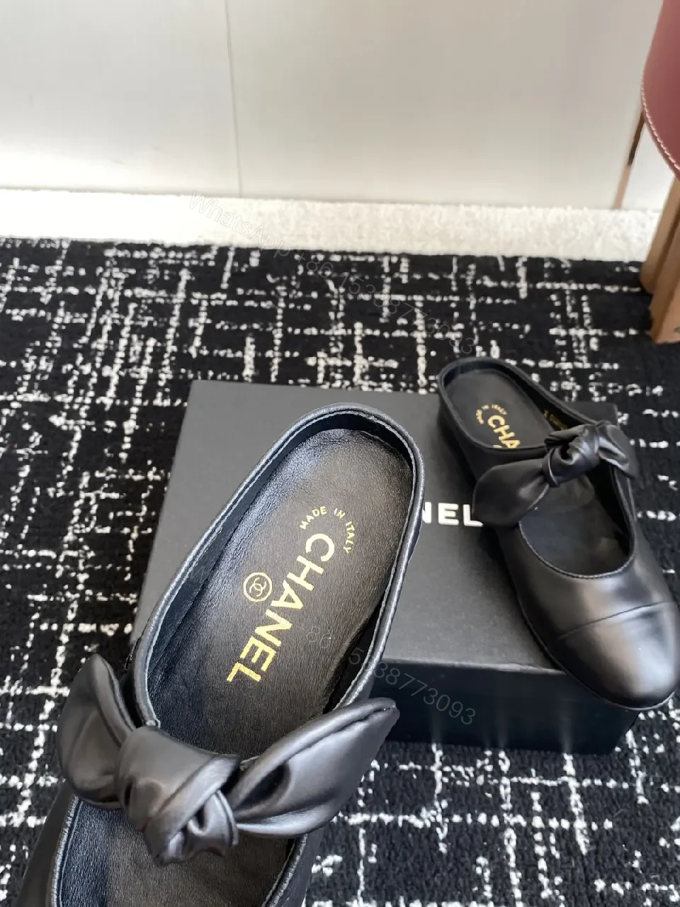 View 5 of Black Leather Knot Mule — Sophisticated Everyday Luxury