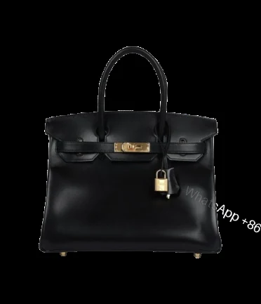 Hermès Birkin 30 Black Box Gold Hardware — view 1