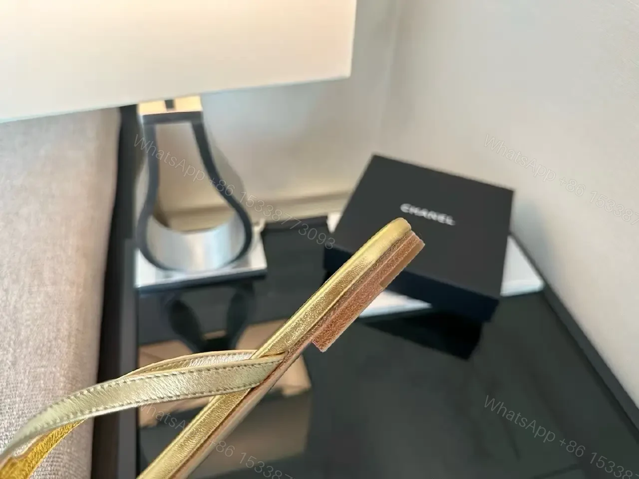 View 9 of Gold-Tone Minimalist Sandals: Effortless All-Day Comfort