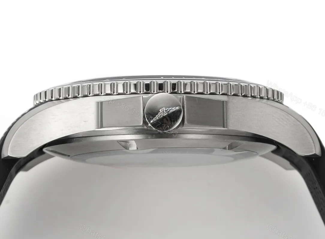 View 6 of Longines Conquest Black Dial Automatic Watch with Stainless Steel Case and Black Rubber Strap