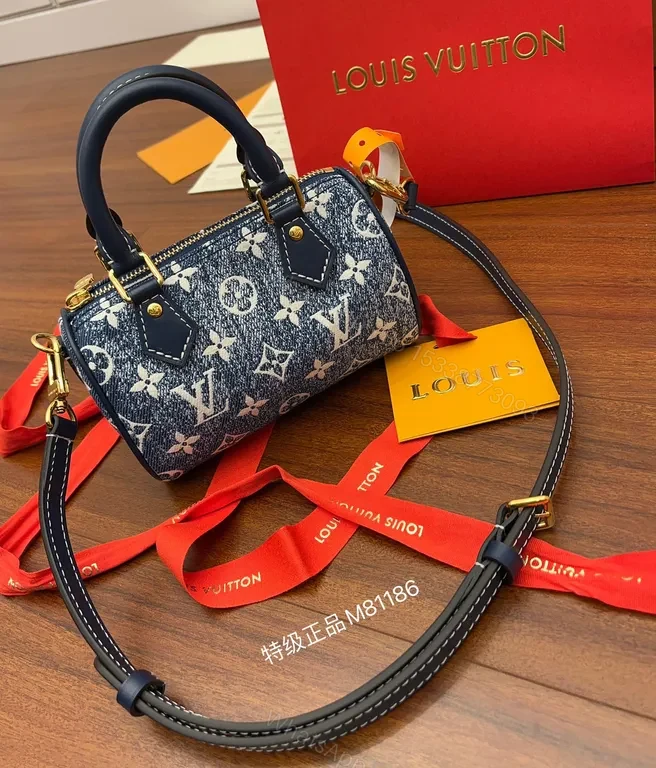 View 8 of Denim Monogram Satchel: City-Ready Luxe Bag