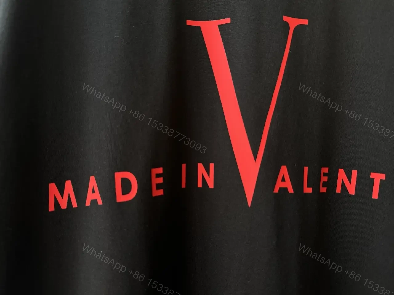 View 9 of Bold Black Tee Red V Accent - Premium Casual Tee