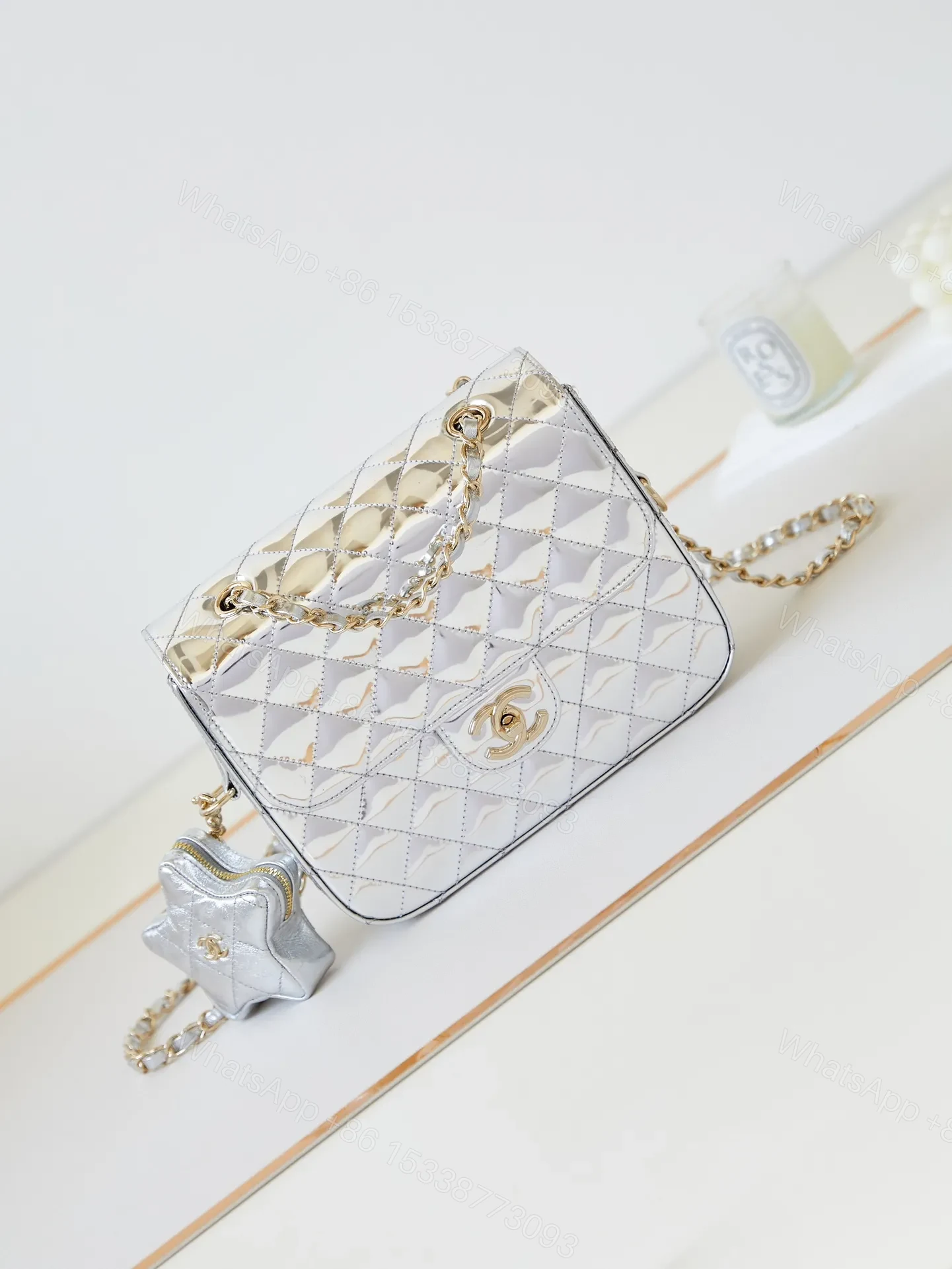 View 3 of Chanel 24C gold mirror star Bag