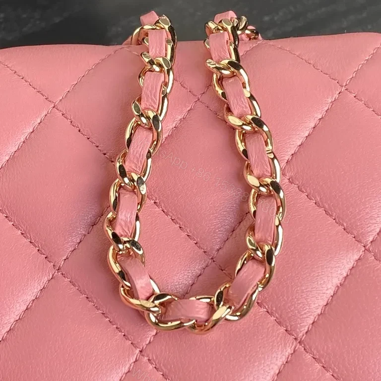 View 4 of Pink Quilted Chanel-Style Compact Bag: Everyday Luxe Edge
