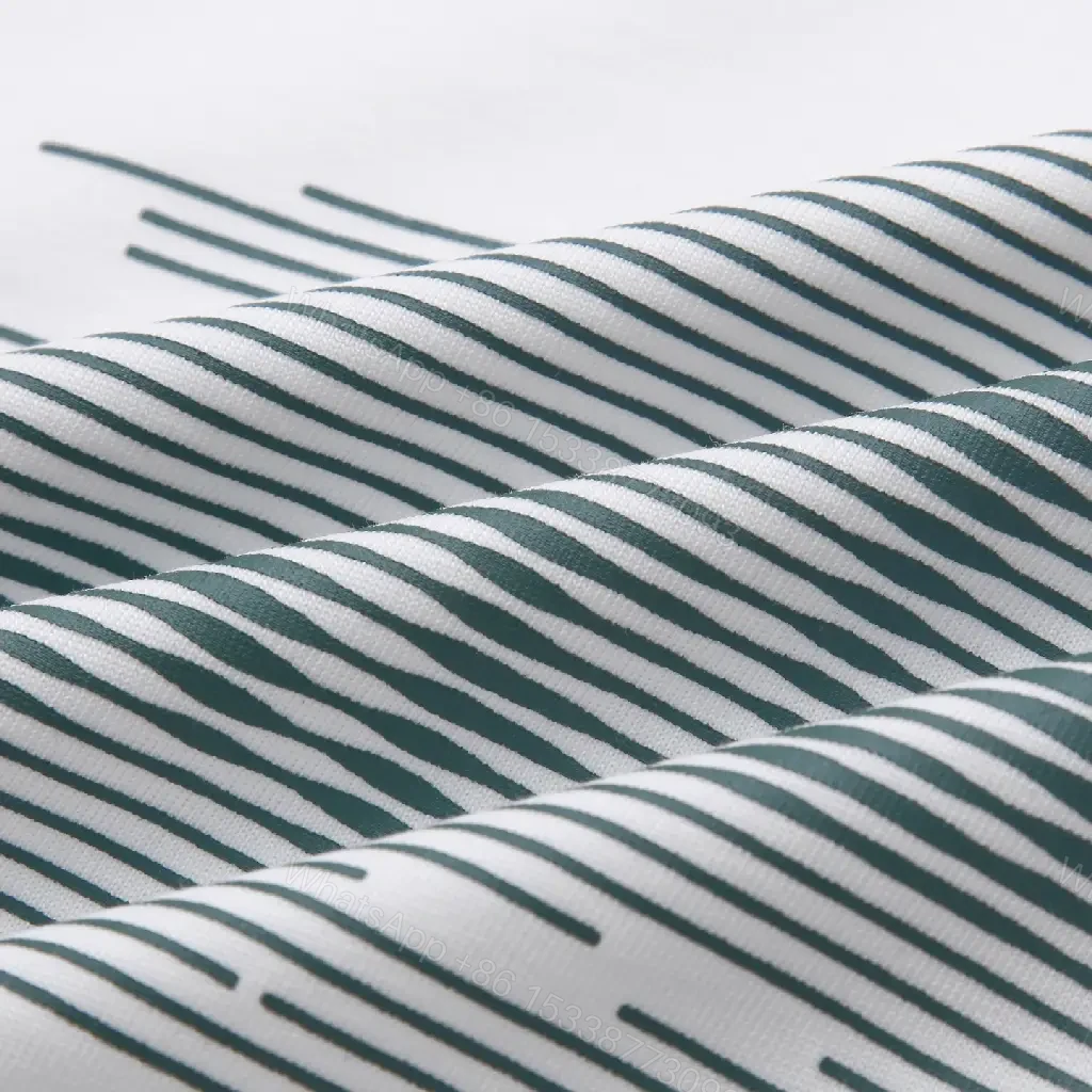 View 3 of White Cotton Minimalist Tee with Bold Linear Graphic