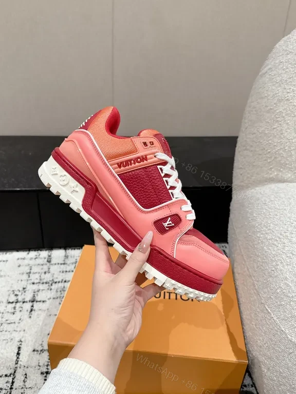 Lux Pink Luxe High-Top Sneakers with LV Accents — view 1