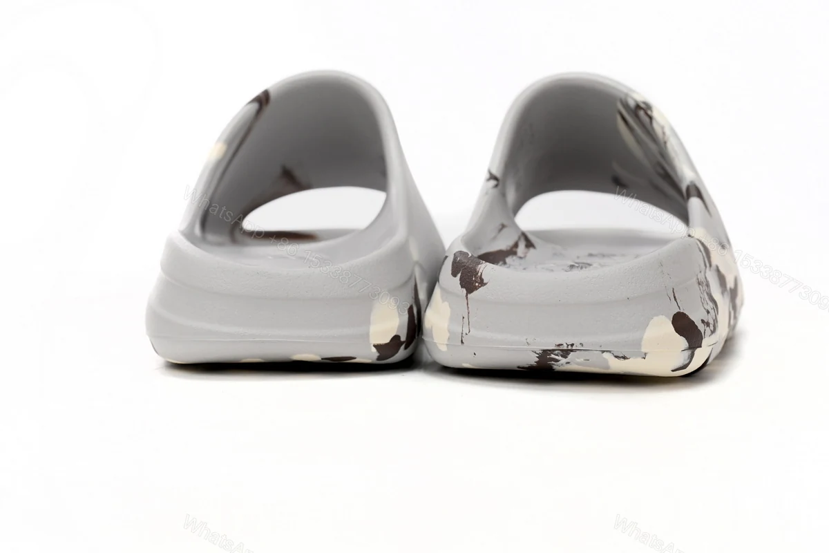 View 9 of Yeezy Slide Enflame Oil Painting White Grey GZ5553