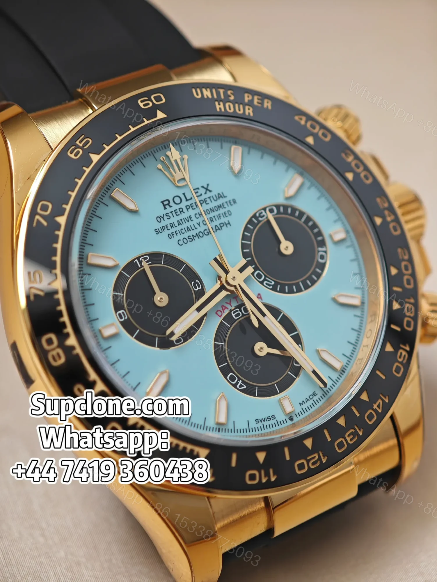View 6 of Rolex Super Clone Daytona M126518LN-0014 Tiffany Blue Dial 4131 Movement