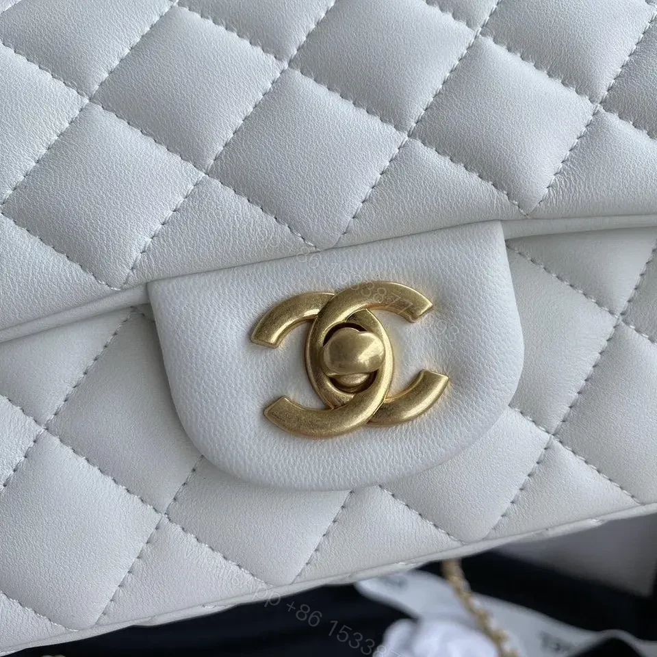 View 3 of Chanel White Pearl Crush Mini Flap Bag