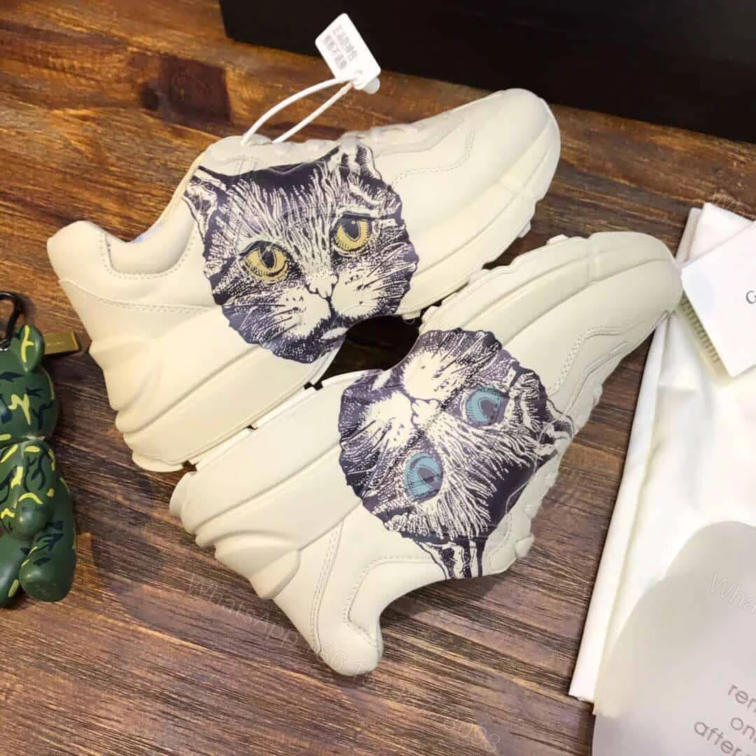 View 3 of GUCCI RHYTON SNEAKER WITH MYSTIC CAT