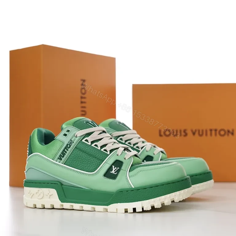 View 8 of Green Platform Sneaker: Luxe Craft, Subtle LV Cues