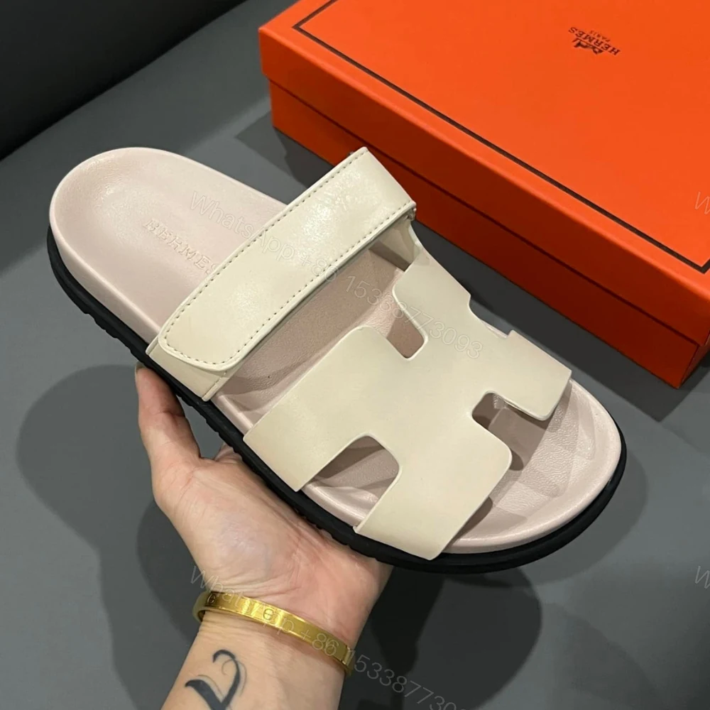 View 4 of Hermes Chypre Sandal Calfskin Beige